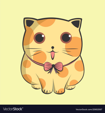 Lovely big kitten cute cat vector image Lovely big kitten cute cat vector image