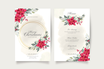 Lovely christmas card and menu template Free Vector Lovely christmas card and menu template Free Vector