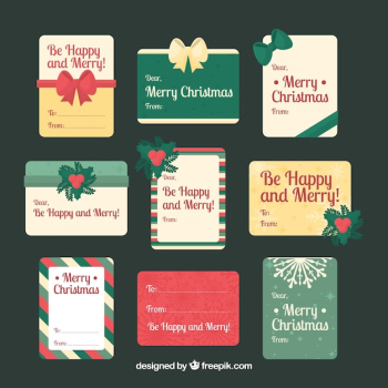 Lovely christmas label collection Lovely christmas label collection
