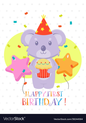 lovely first birthday card design