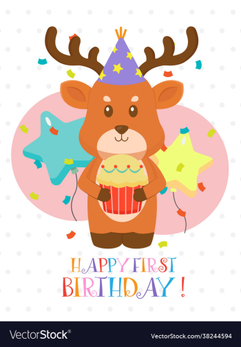 lovely first birthday card design