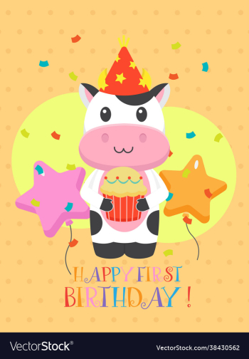 lovely first birthday card design