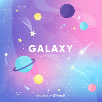 Lovely galaxy background with flat design Lovely galaxy background with flat design