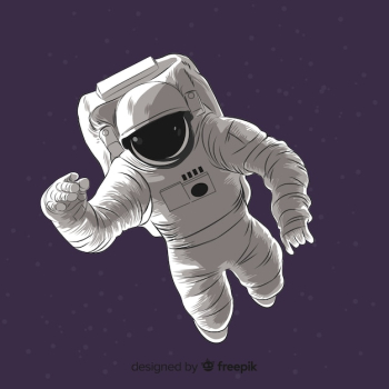 Lovely hand drawn astronaut character Lovely hand drawn astronaut character