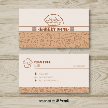 Lovely hand drawn business card template