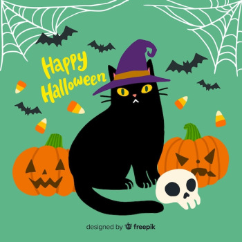 Lovely hand drawn halloween cat Lovely hand drawn halloween cat