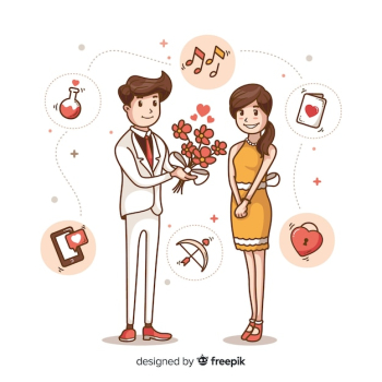 Lovely hand drawn marriage proposal concept Lovely hand drawn marriage proposal concept