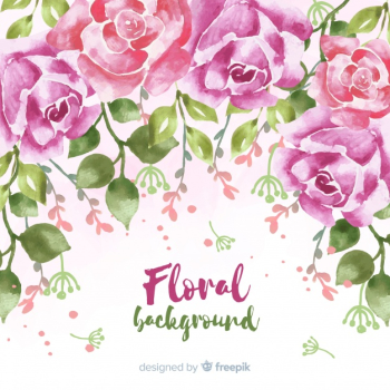 Lovely watercolor floral background Lovely watercolor floral background