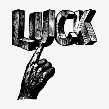 Luck word clipart, vintage illustration | Free Vector - rawpixel Luck word clipart, vintage illustration | Free Vector - rawpixel
