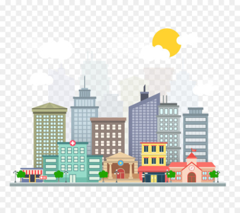 Lucknow Smart Cities Mission Smart city Internet of Things Plan - Vector city building 