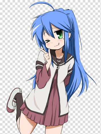 Lucky Star Konata Izumi Otaku Yuri Anime, Anime transparent background PNG clipart