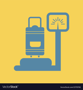 Luggage weighing vector image Luggage weighing vector image