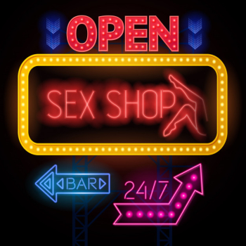 Luminous sexshop signs set Free Vector Luminous sexshop signs set Free Vector