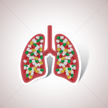 Lungs filled with pills Lungs filled with pills