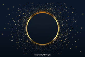 Luxurious background with golden ring Free Vector