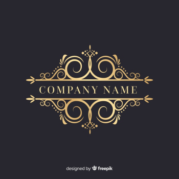 Luxurious ornamental logo with company name Free Vector Luxurious ornamental logo with company name Free Vector