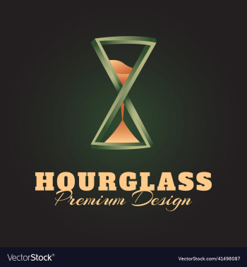 luxury 3d gold hourglass logo luxury 3d gold hourglass logo