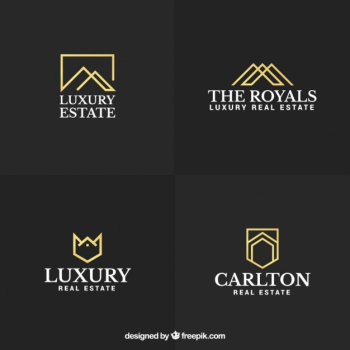 Luxury and elegant real estate logotypes Luxury and elegant real estate logotypes