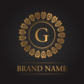 Luxury gold template monogram