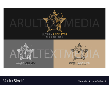 luxury lady star logo luxury lady star logo