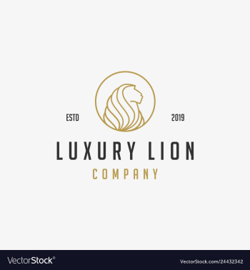 luxury lion icon logo