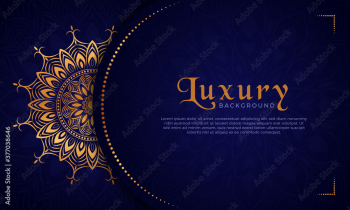 Luxury mandala background with floral ornament pattern. Hand drawn gold mandala design. Vector mandala template for decoration invitation, cards, wedding, logos, cover, brochure, flyer, banner.