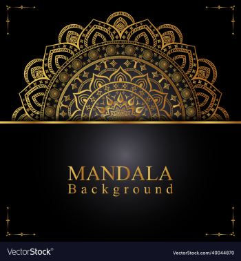 luxury mandala gold black background