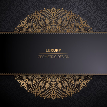 luxury ornamental mandala design background in gold color