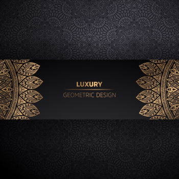 luxury ornamental mandala design background in gold color