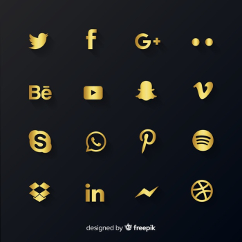Luxury social media logo collection Free Vector Luxury social media logo collection Free Vector