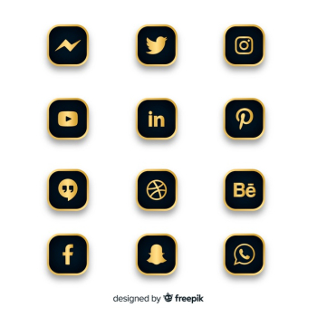 Luxury social media logo collection Free Vector Luxury social media logo collection Free Vector