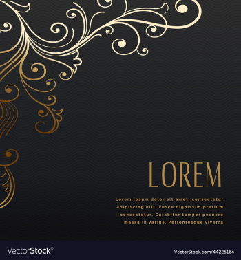 luxury style floral black gold background