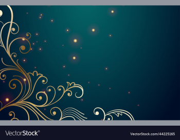 luxury style floral green gold background