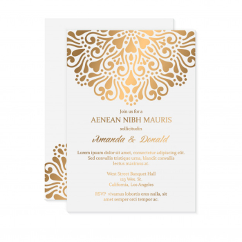 Luxury wedding invitation