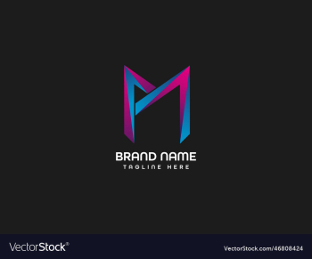 m modern letter logo m modern letter logo