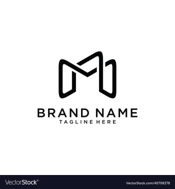 m or mm letter logo design