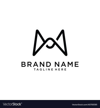 m or mm letter logo design