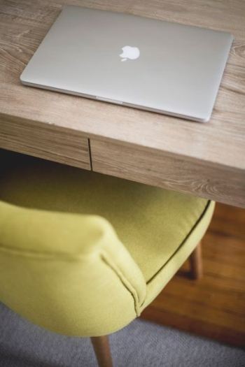 MacBook on table MacBook on table