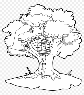 Magic Tree House Coloring Book Clip Art - Magic Tree House Treehouse