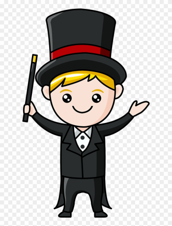 Magician Clipart - Cartoon Magician