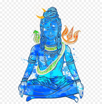 Maha Shivaratri Kali Parvati Illustration - Blue Vector Creative Woman 