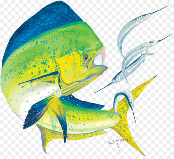 Mahi-mahi T-shirt Seafood Tuna Fish - jumping fish 