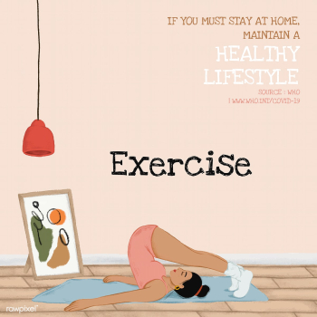 Maintain a healthy lifestyle at home during coronavirus pandemic socia.. | Free  vector - 2317499
