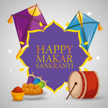 Makar sankranti greeting with kites Free Vector Makar sankranti greeting with kites Free Vector