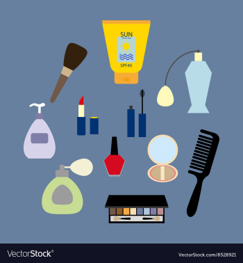 Make up icons set vector image Make up icons set vector image