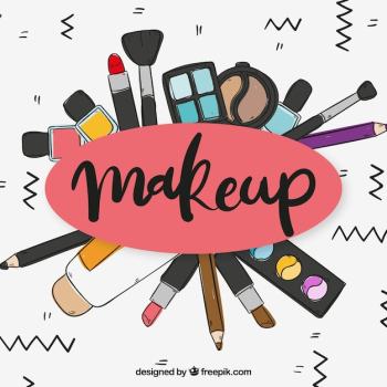 Makeup accessories background Makeup accessories background