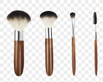 Makeup brush set png sticker, | Free PNG - rawpixel