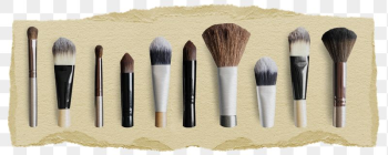 Makeup brushes png sticker, ripped | Free PNG - rawpixel