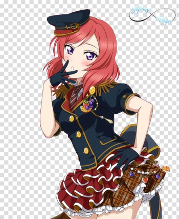 Maki Nishikino Rendering Love Live! School Idol Festival Anime, Anime transparent background PNG clipart