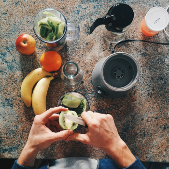 Making healthy smoothie Making healthy smoothie